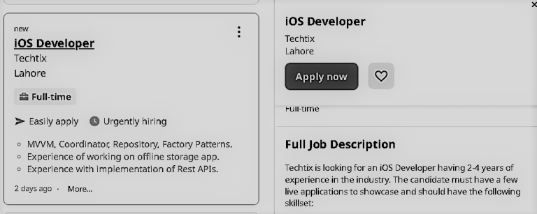 iOS Developer Techtix