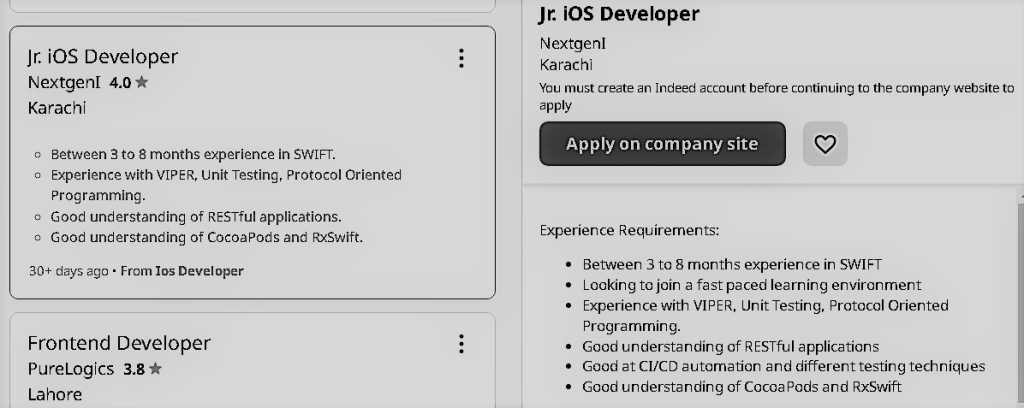 Jr. iOS Developer