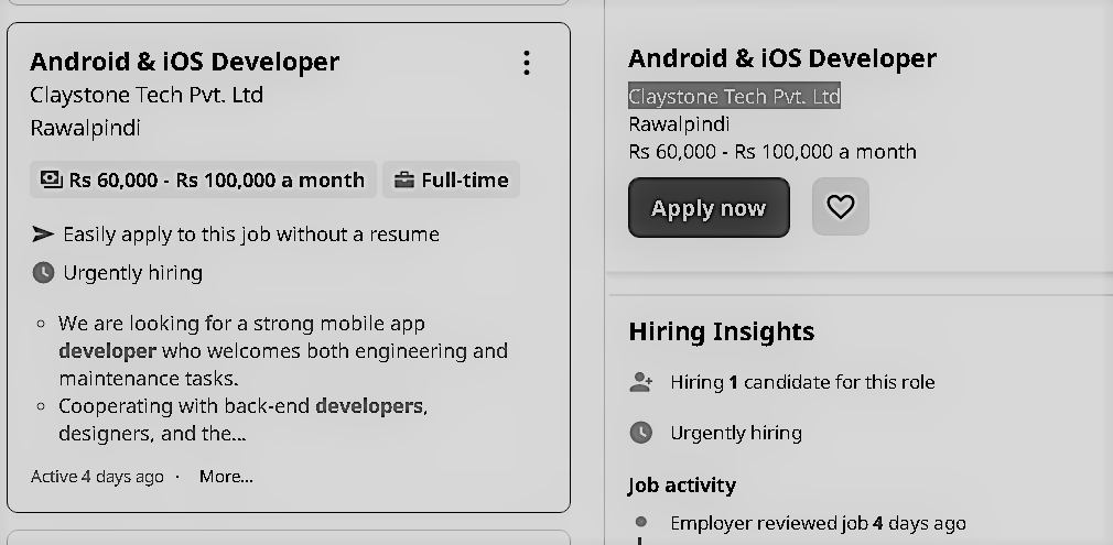 Android and iOS developer