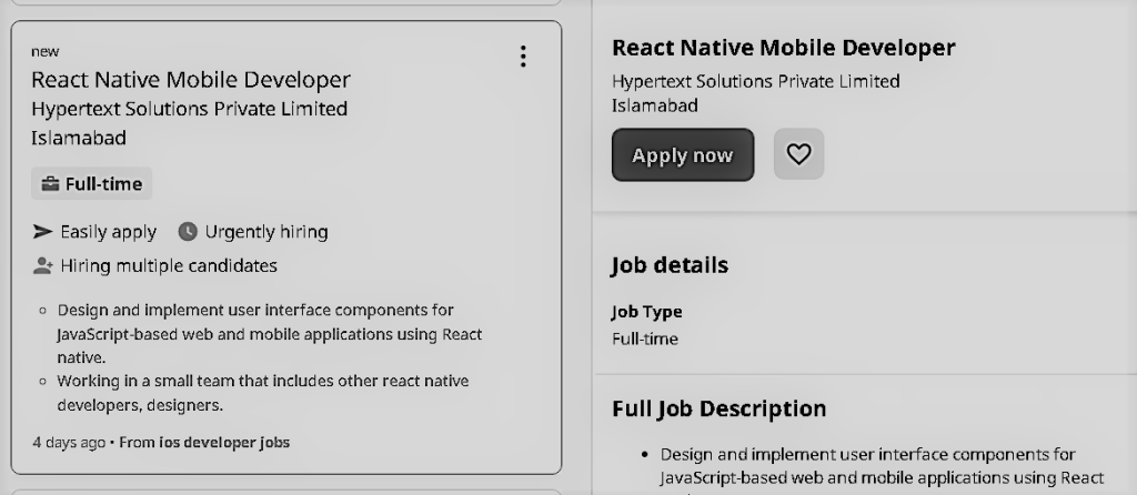 React Native Mobile Developer